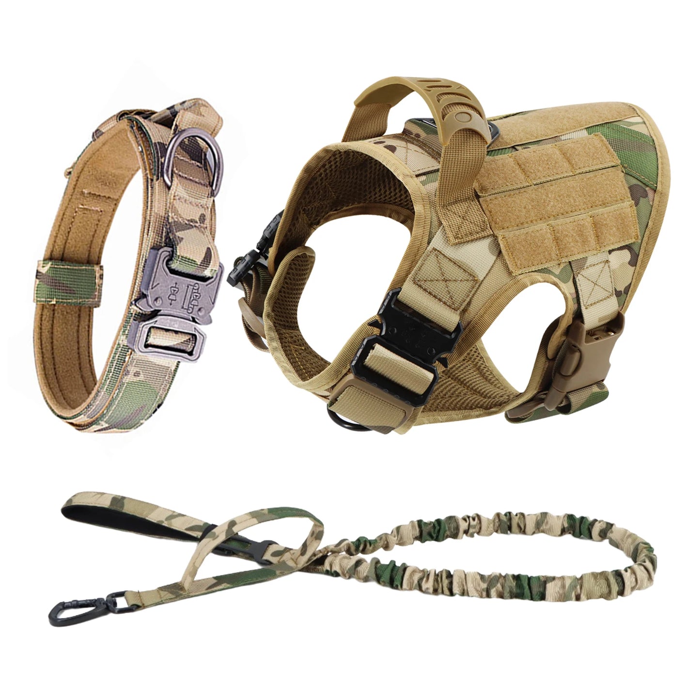 PETRAVEL Tactical Dog Harness and Leash Set