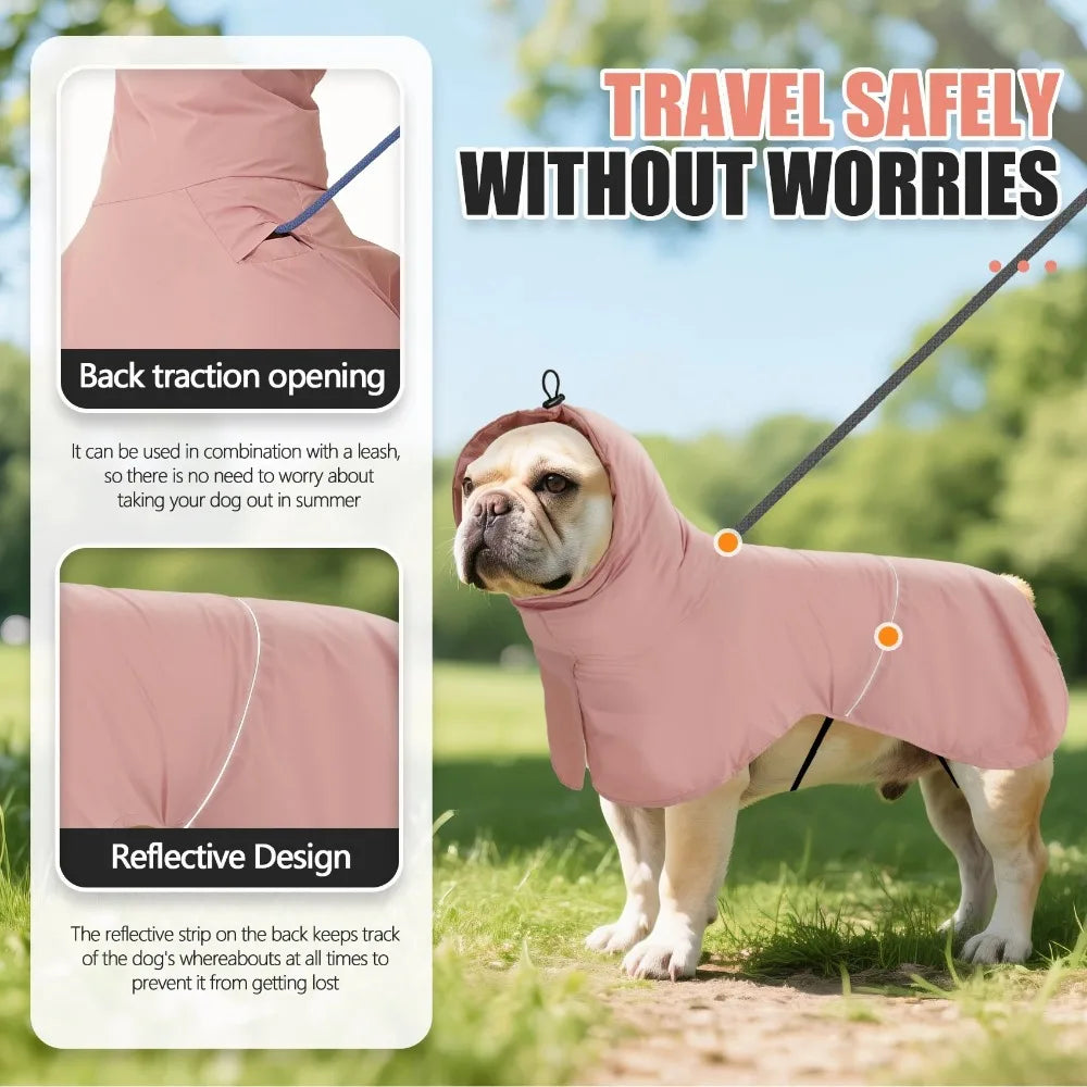 Waterproof Dog Rain Jacket with Breathable Design