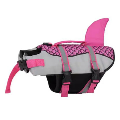 Reflective Shark Dog Life Jacket with Rescue Handle