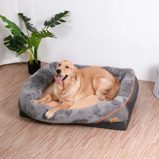 Elevated Dog Bed with Waterproof Cover for Large Dogs
