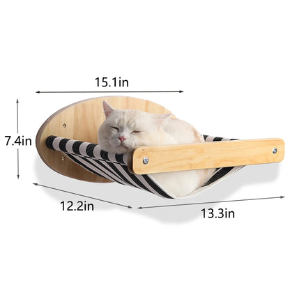 PETRAVEL Wall-Mounted Cat Climbing Shelf with Sisal Steps