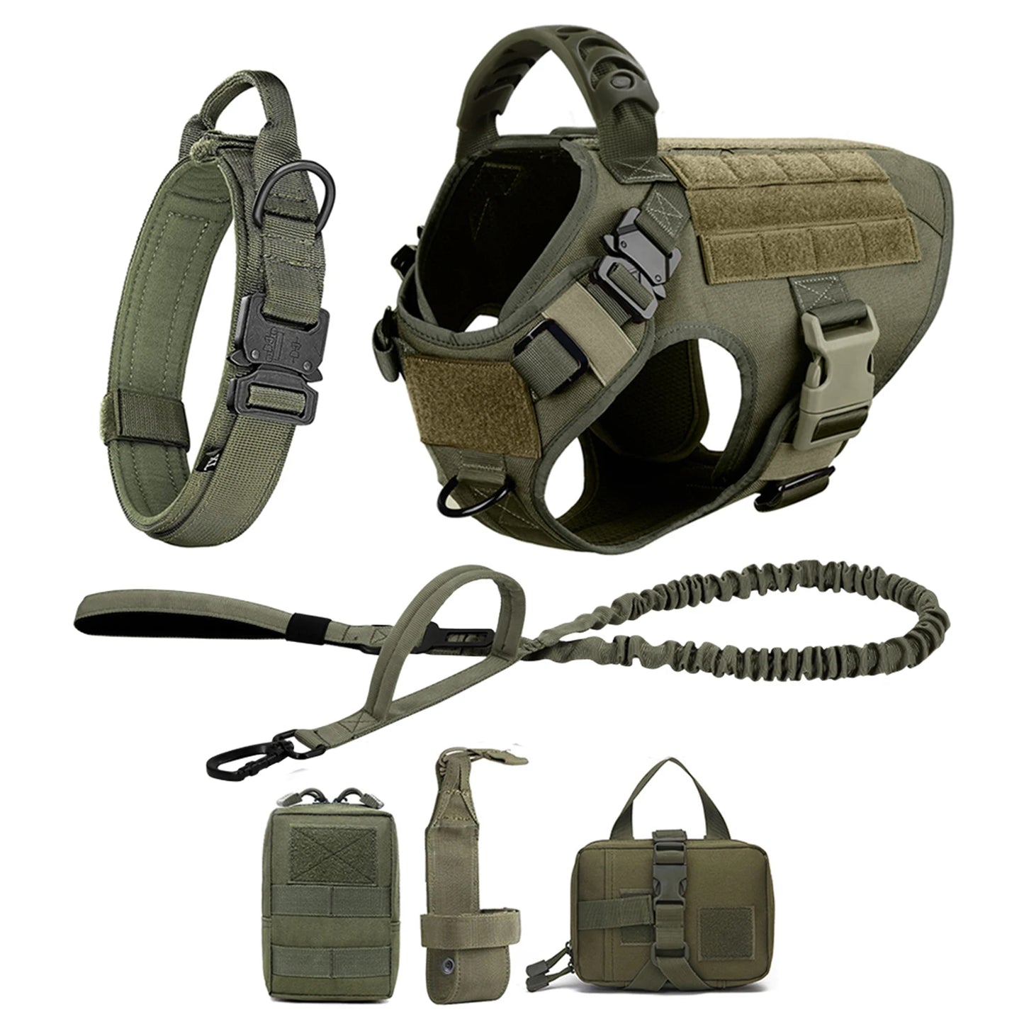 PETRAVEL Tactical Dog Harness and Leash Set