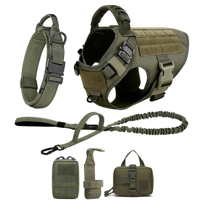 PETRAVEL Tactical Dog Harness and Leash Set