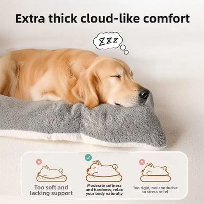 Orthopedic Plush Dog Bed for Large Dogs – Extra Soft Washable Pet Mat