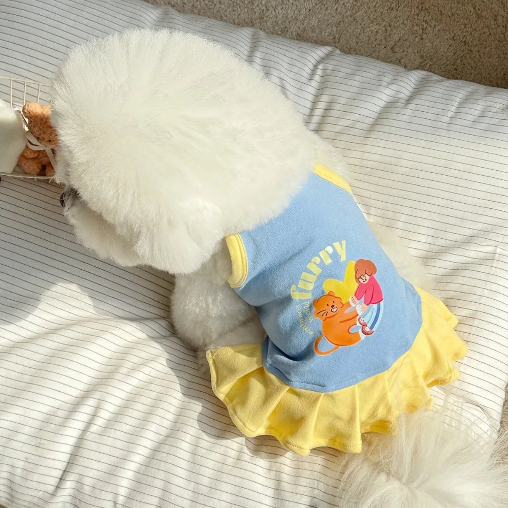 Breathable Pet Vest and Dress Set for Small Dogs