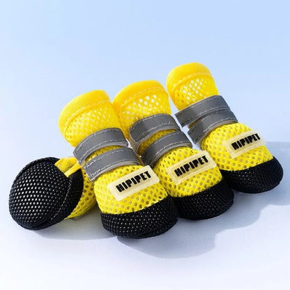 Reflective Mesh Dog Shoes for Outdoor Walks