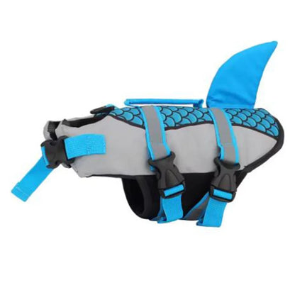 Reflective Shark Dog Life Jacket with Rescue Handle