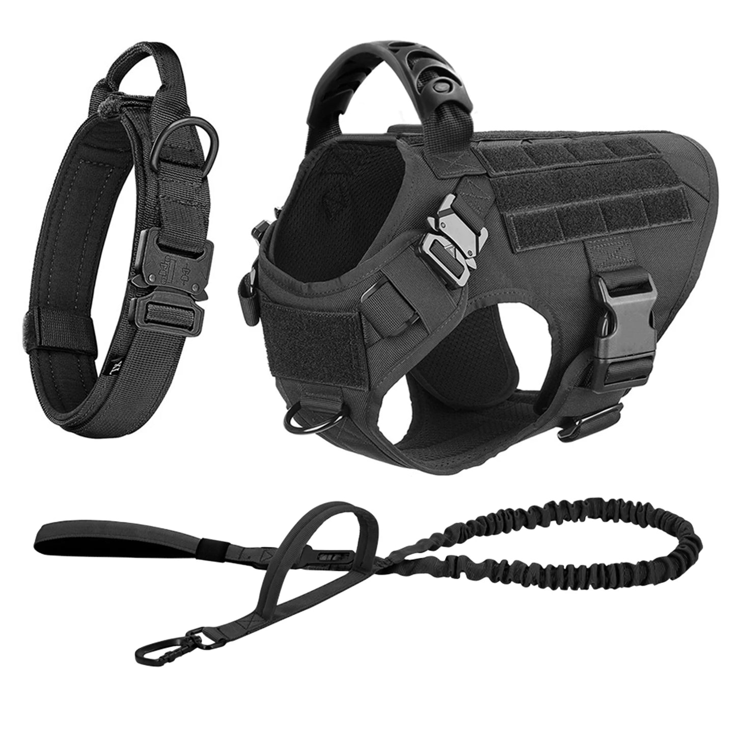 PETRAVEL Tactical Dog Harness and Leash Set