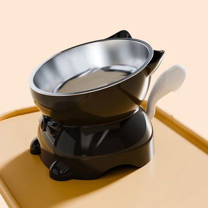 Elevated Cat Water Bowl with Anti-Spill Design