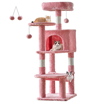 JHK 44-Inch Multi-Level Cat Tree with Condo & Hammock