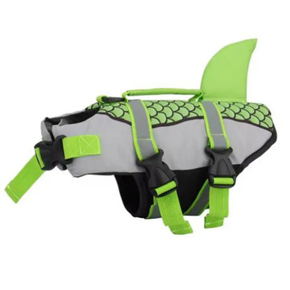 Reflective Shark Dog Life Jacket with Rescue Handle