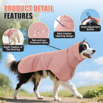Waterproof Dog Rain Jacket with Breathable Design