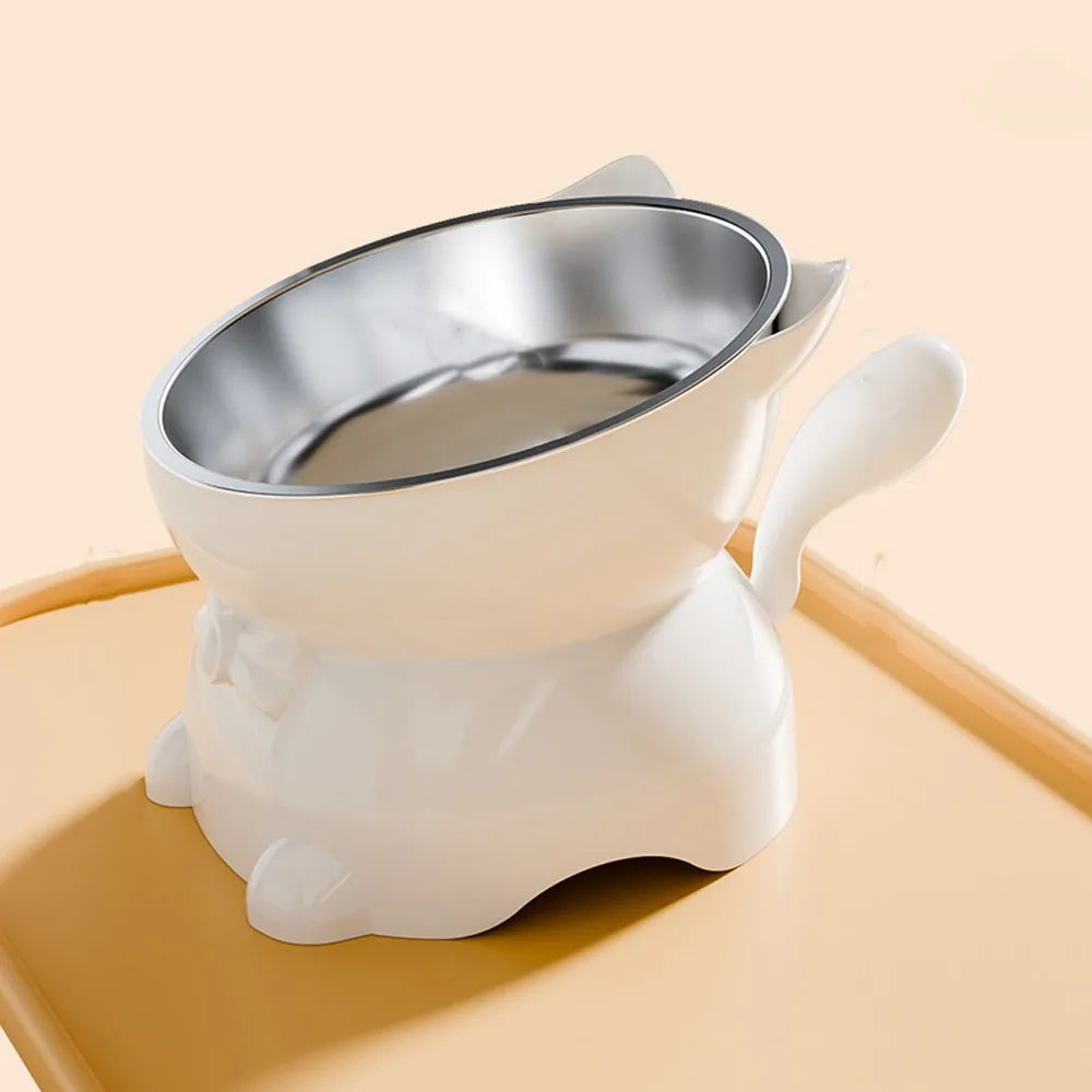Elevated Cat Water Bowl with Anti-Spill Design