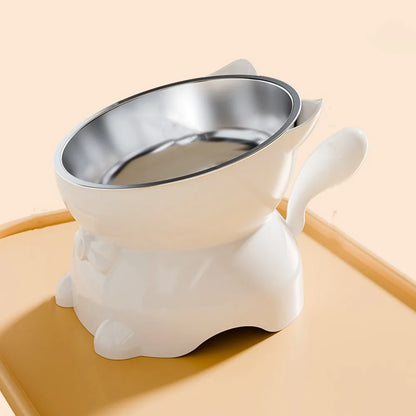 Elevated Cat Water Bowl with Anti-Spill Design