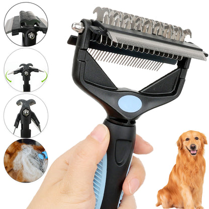 3-in-1 Pet Deshedding Brush for Dogs and Cats