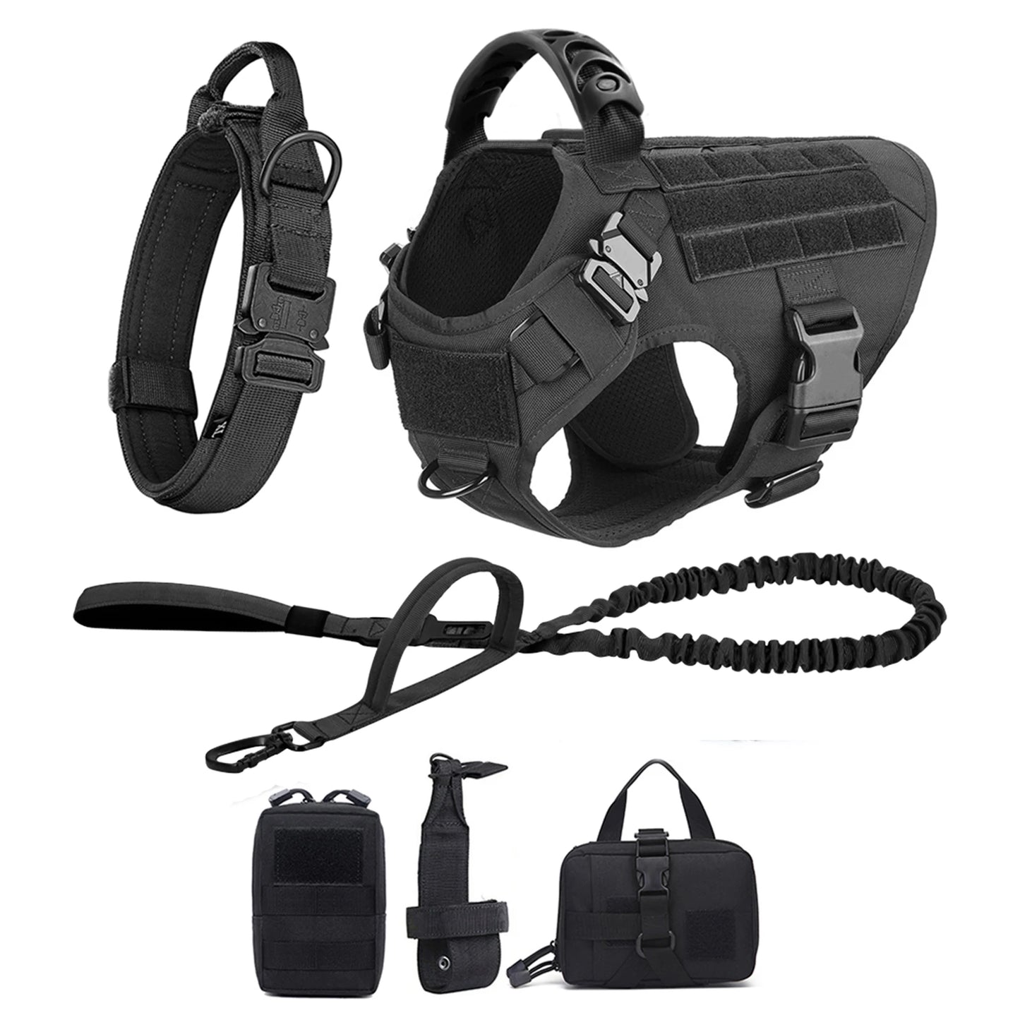 PETRAVEL Tactical Dog Harness and Leash Set