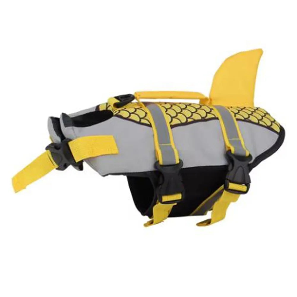 Reflective Shark Dog Life Jacket with Rescue Handle
