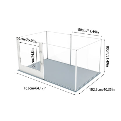 Heavy-Duty Acrylic Dog Playpen with Waterproof Mat