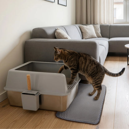 Stainless Steel Cat Litter Box with High Sides
