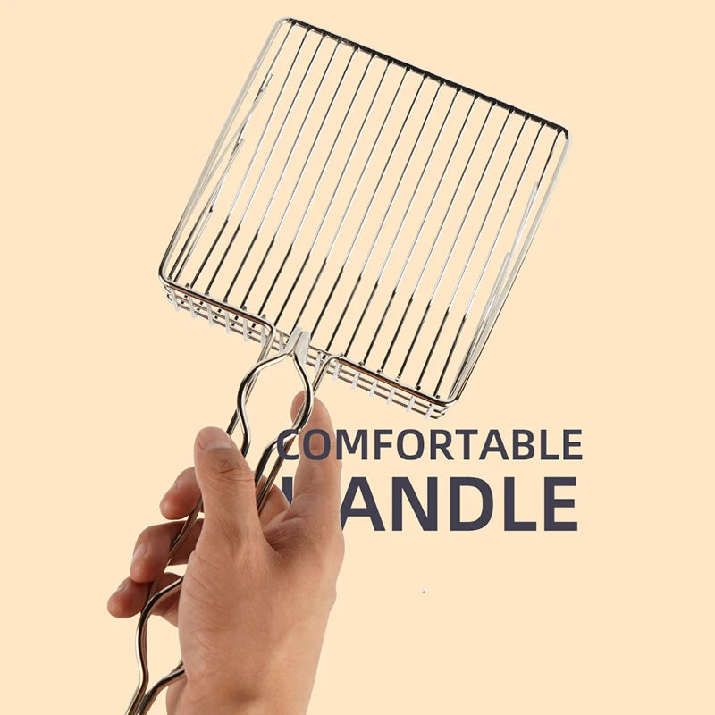 Stainless Steel Cat Litter Scoop with Durable Handle