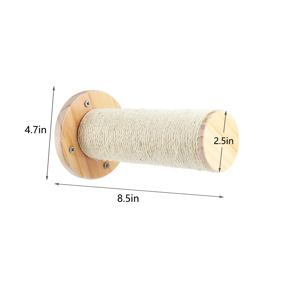 PETRAVEL Wall-Mounted Cat Climbing Shelf with Sisal Steps