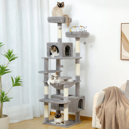 PAWZ Road Multi-Level Cat Tree Tower with Condo & Hammock