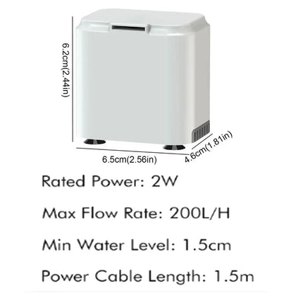 Mini Turtle Tank Filter Pump for Low Water Levels