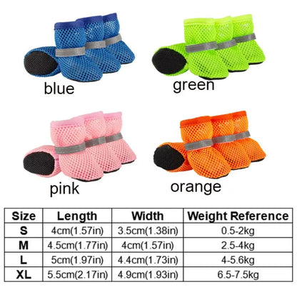 Mesh Breathable Dog Shoes for Everyday Paw Protection