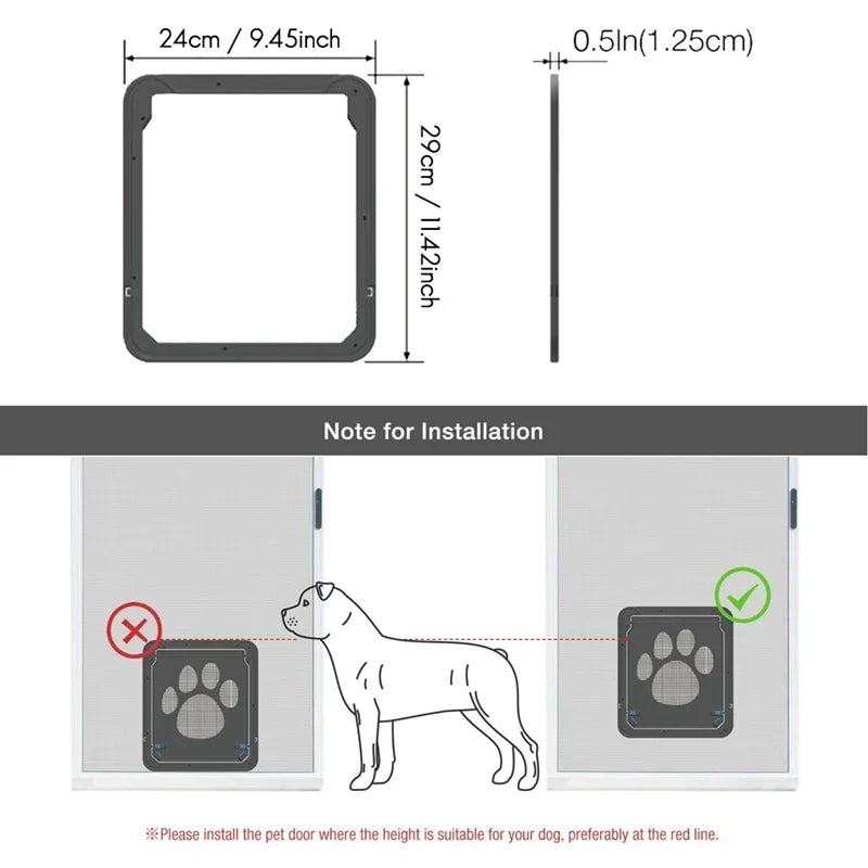 Lockable Pet Door for Cats and Small Dogs