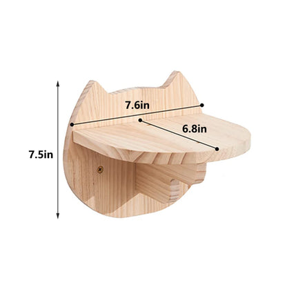 PETRAVEL Wall-Mounted Cat Climbing Shelf with Sisal Steps