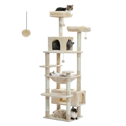 PAWZ Road Multi-Level Cat Tree Tower with Condo & Hammock
