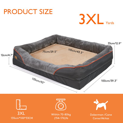 Elevated Dog Bed with Waterproof Cover for Large Dogs