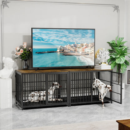 Furniture-Style Dog Crate with Removable Tray