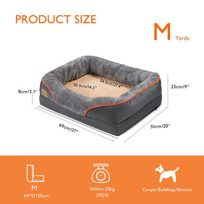 Elevated Dog Bed with Waterproof Cover for Large Dogs