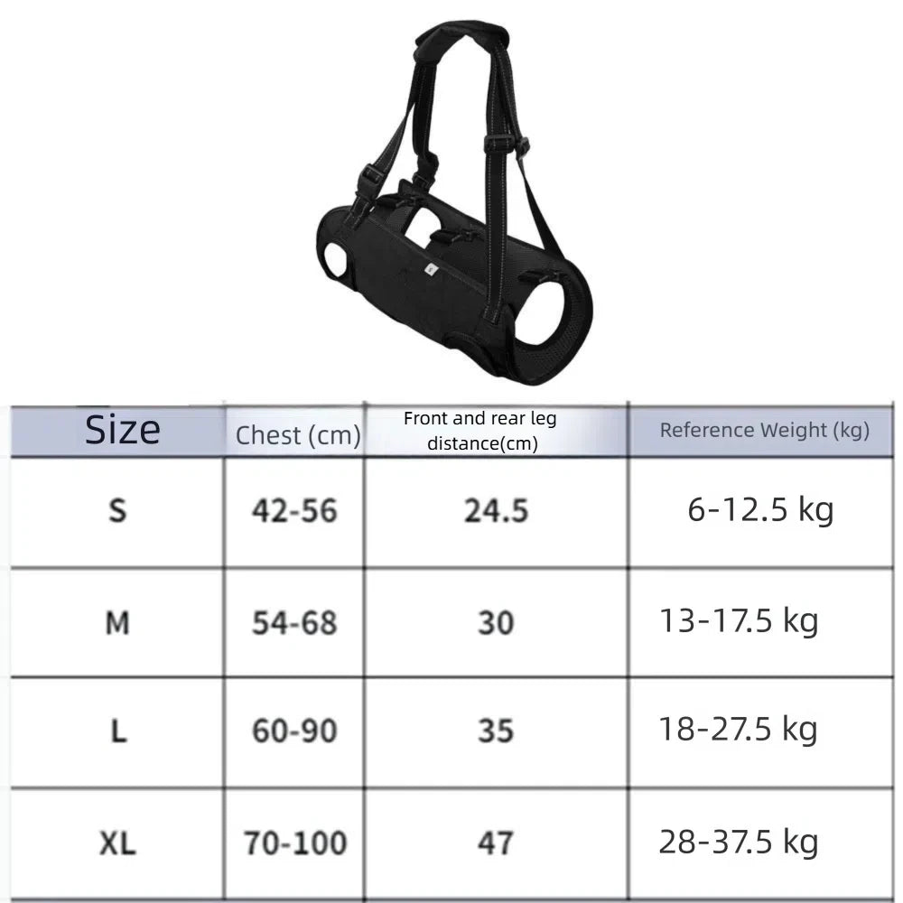 Adjustable Dog Lift Harness with Support Handle