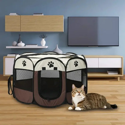 Foldable Pet Playpen Tent for Dogs and Cats