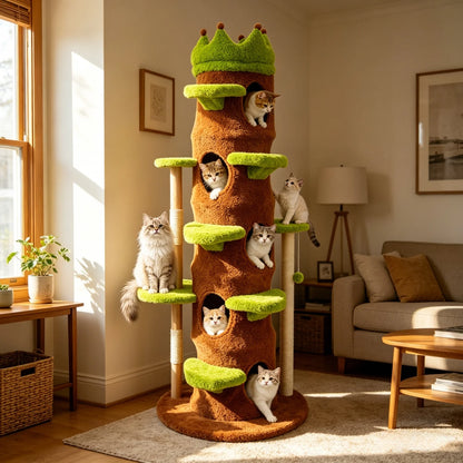 187cm Cat Tree Tower with Condo, Stairs and Perch