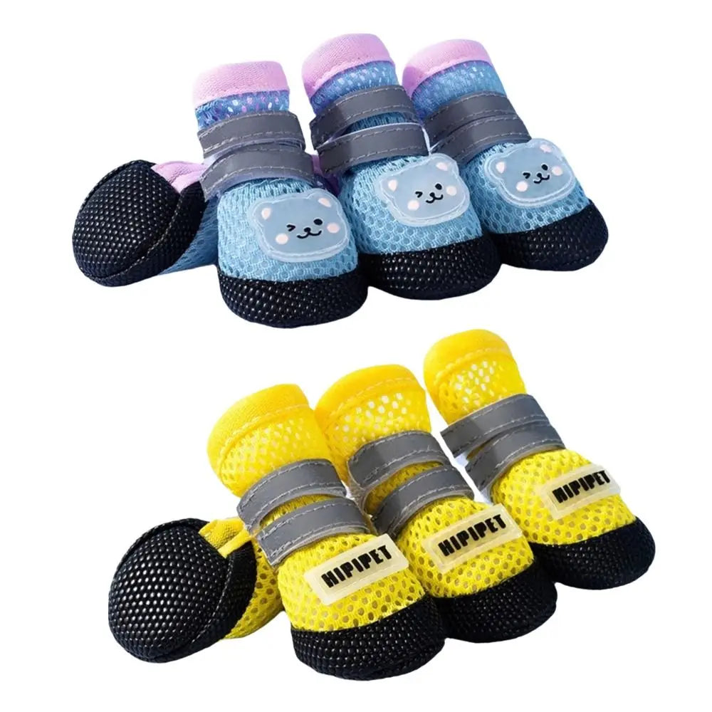 Reflective Mesh Dog Shoes for Outdoor Walks