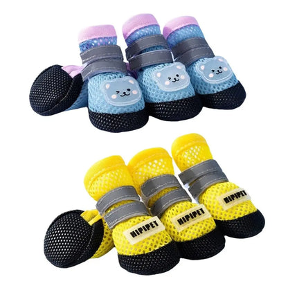 Reflective Mesh Dog Shoes for Outdoor Walks