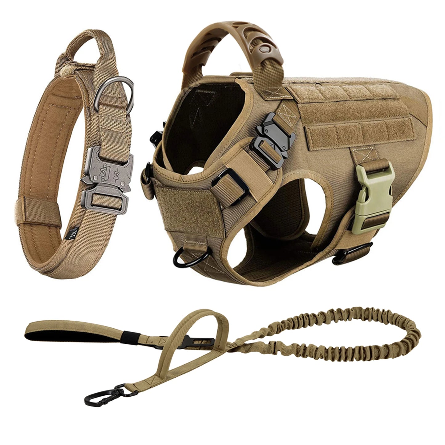 PETRAVEL Tactical Dog Harness and Leash Set