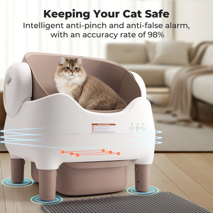 Lunapurr Smart Self-Cleaning Cat Litter Box with App Control