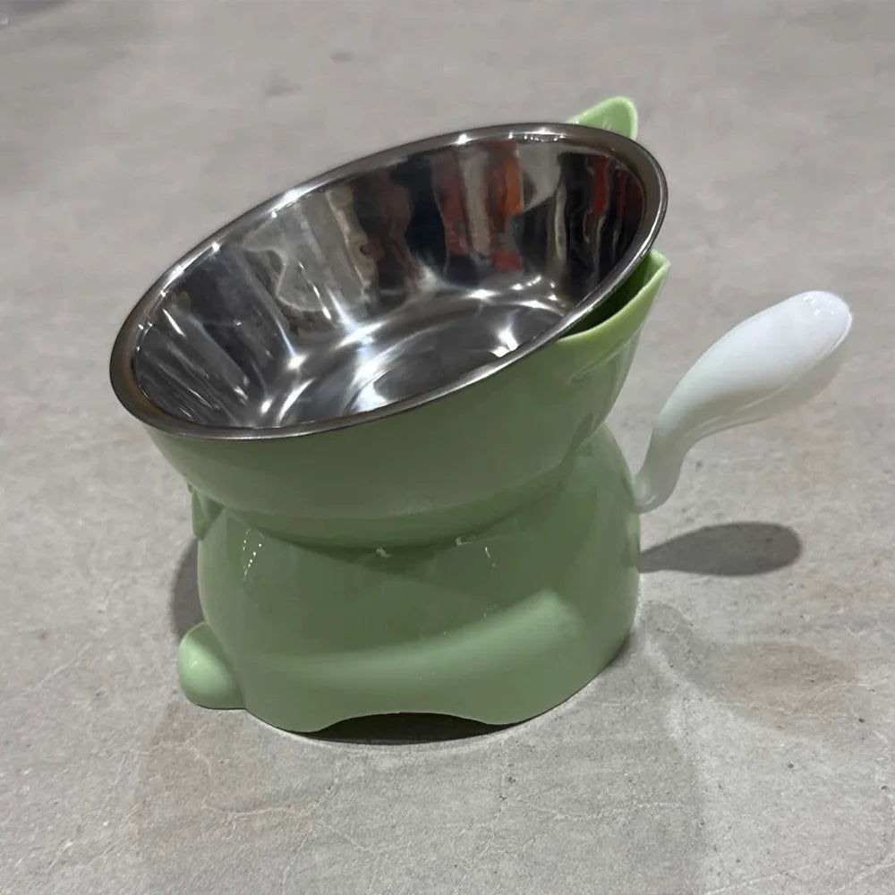Elevated Cat Water Bowl with Anti-Spill Design