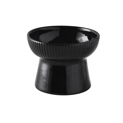 Slanted Elevated Ceramic Cat Bowl