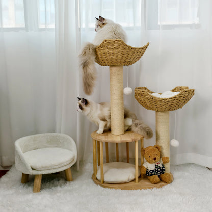 3-Tier Cat Tree Tower with Sisal Scratching Post