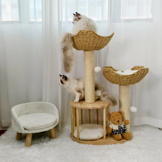 3-Tier Cat Tree Tower with Sisal Scratching Post