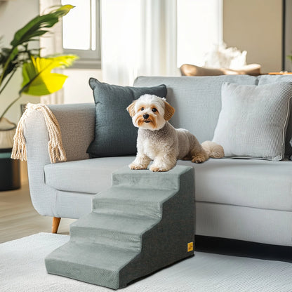 3-Step Dog Stairs with Washable Cover