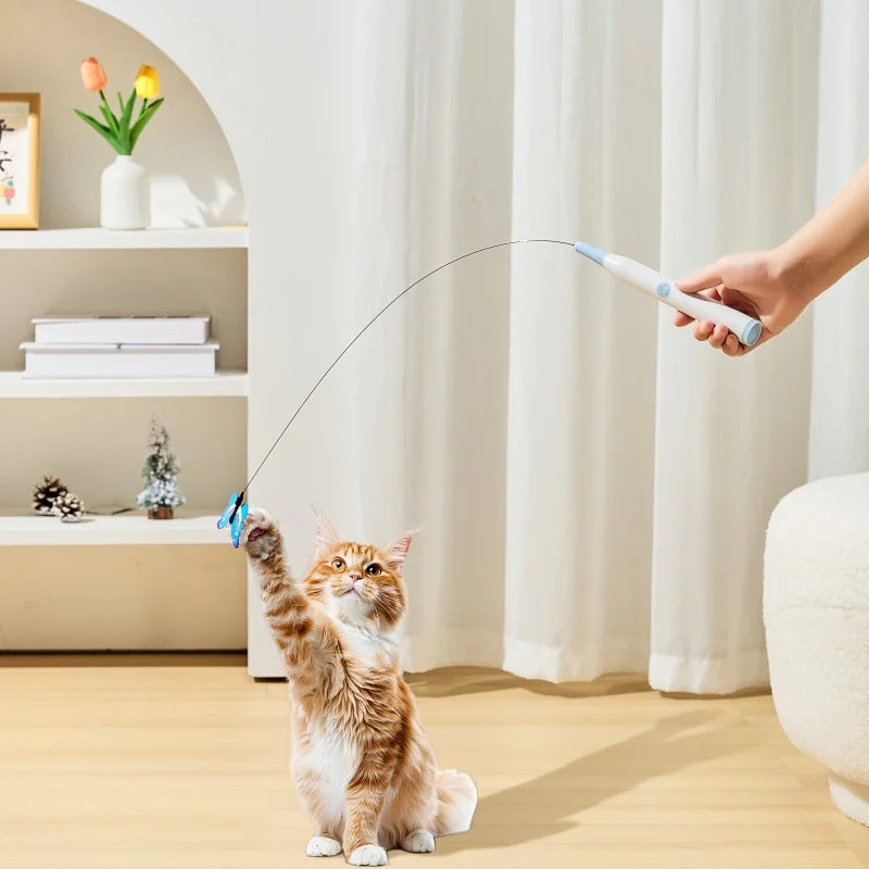Suction Cup Butterfly Cat Toy for Indoor Play