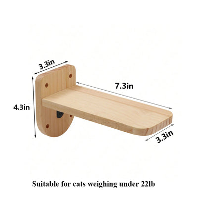PETRAVEL Wall-Mounted Cat Climbing Shelf with Sisal Steps