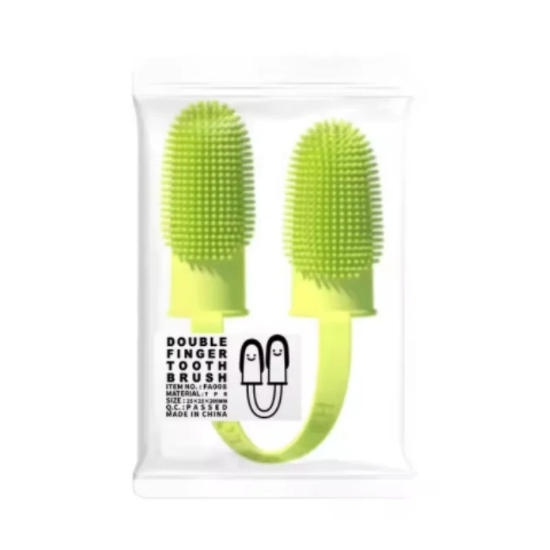 Two-Finger Pet Toothbrush Set for Dogs and Cats