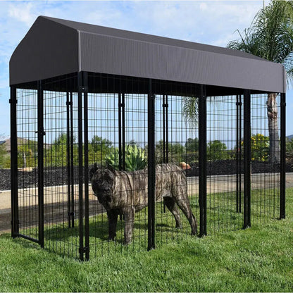 Outdoor Dog Kennel and Playpen with Roof